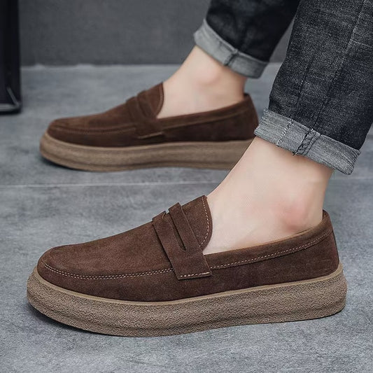 Men’s Casual Platform Loafers, Lightweight Breathable Slip-On Shoes