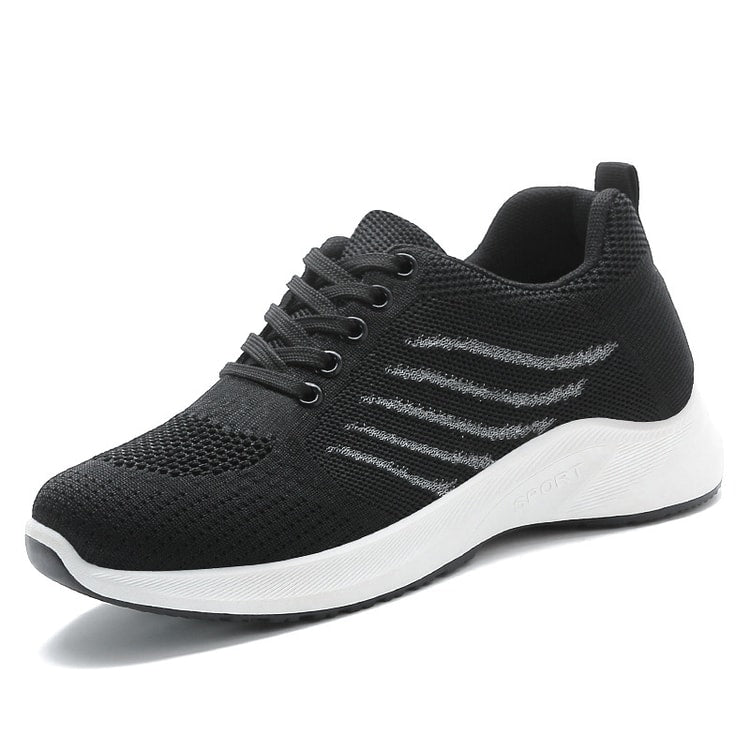 Women’s Breathable Lace-Up Running Shoes, Soft Sole Casual Sports Shoes
