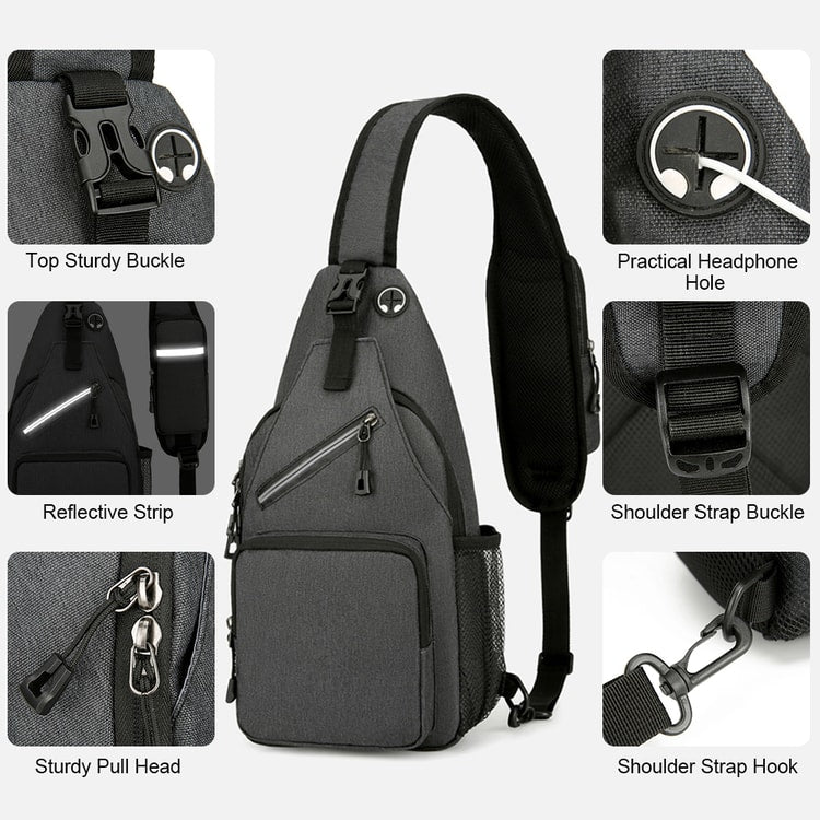 Men’s Casual Crossbody Sling Bag, Versatile Hiking & Everyday Shoulder Bag