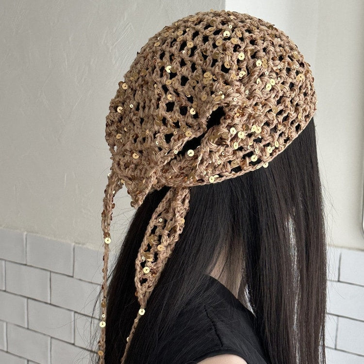 Women’s Sequin Hair Scarf, Fashion Headscarf & Hair Accessory