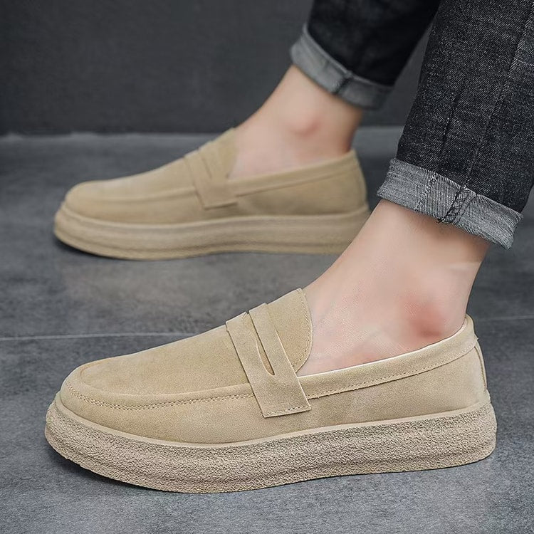Men’s Casual Platform Loafers, Lightweight Breathable Slip-On Shoes