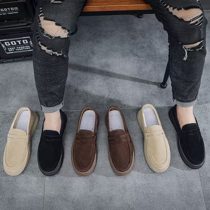 Men’s Casual Platform Loafers, Lightweight Breathable Slip-On Shoes
