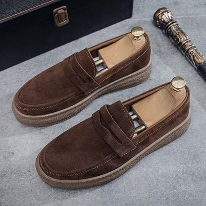 Men’s Casual Platform Loafers, Lightweight Breathable Slip-On Shoes